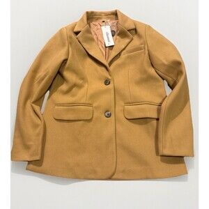 Tonchengsd Women’s Brown Wool Blend Blazer Jacket Size Medium NWT Professional